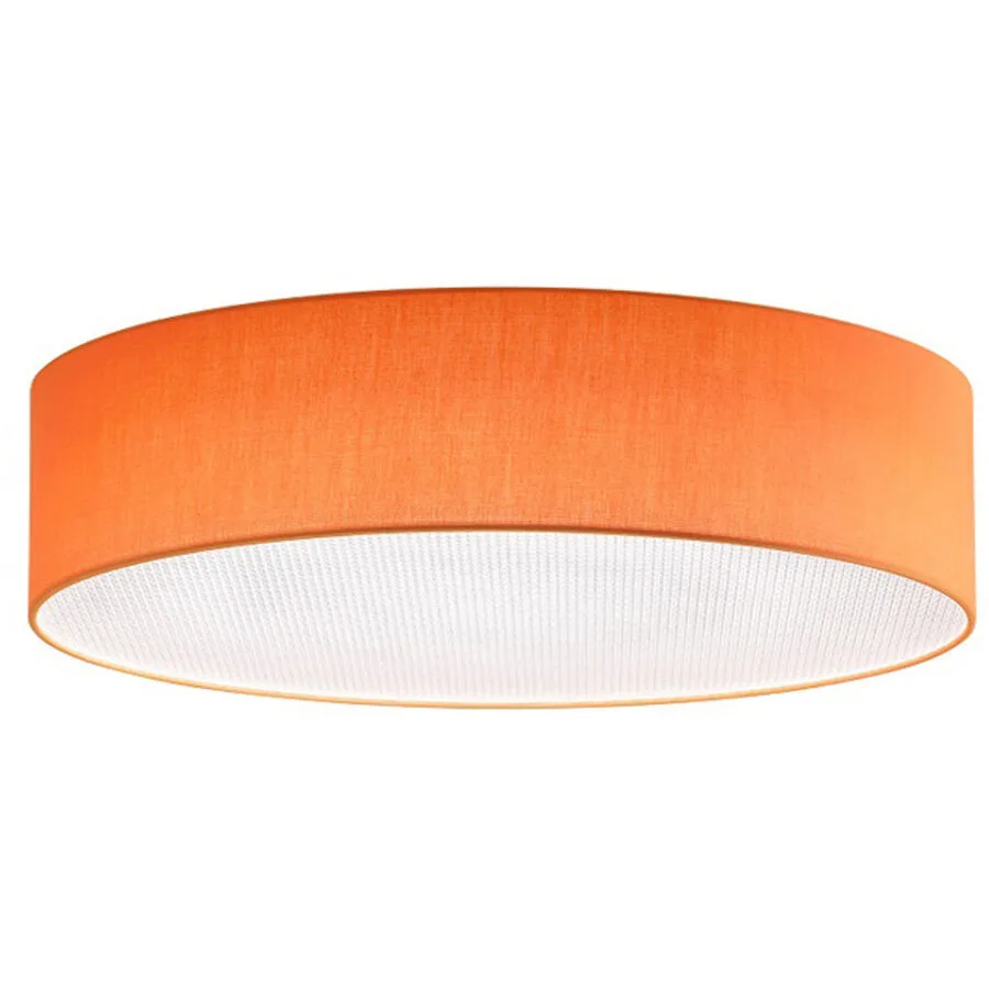 Deckenlampe Noah Orange Metall/Stoff 60 cm 16 cm - Material: Metall/ Stoff - LED - Lichtfarbe: Neutralweiss - LED Energiesparlampen