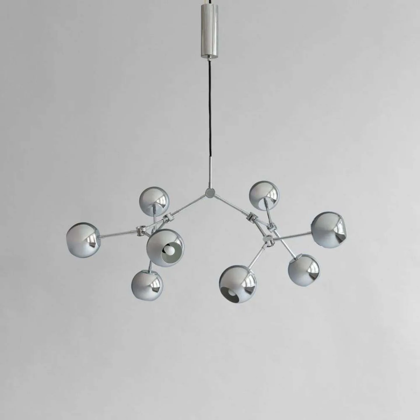 Drop Globe lysekrone Mini krom - 101 Copenhagen - Stue - Moderne - Metall - Med flere lyskilder