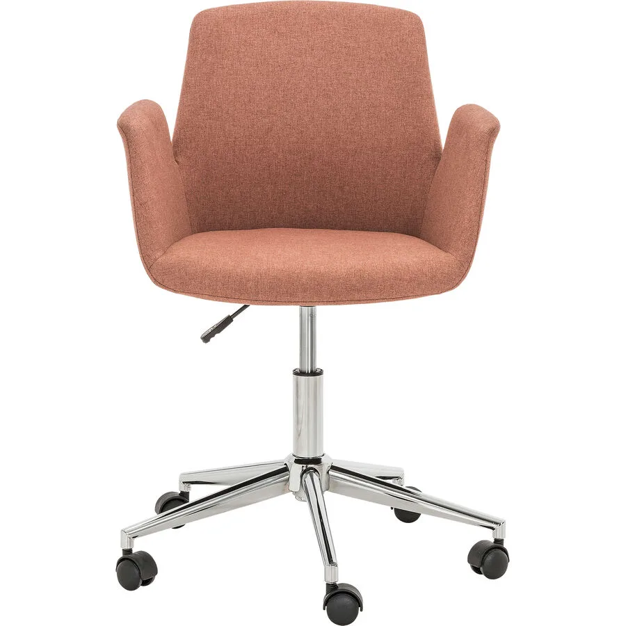 Bürostuhl Lia altrosa/chrom Metall/Alu/Kunststoff H 82 cm