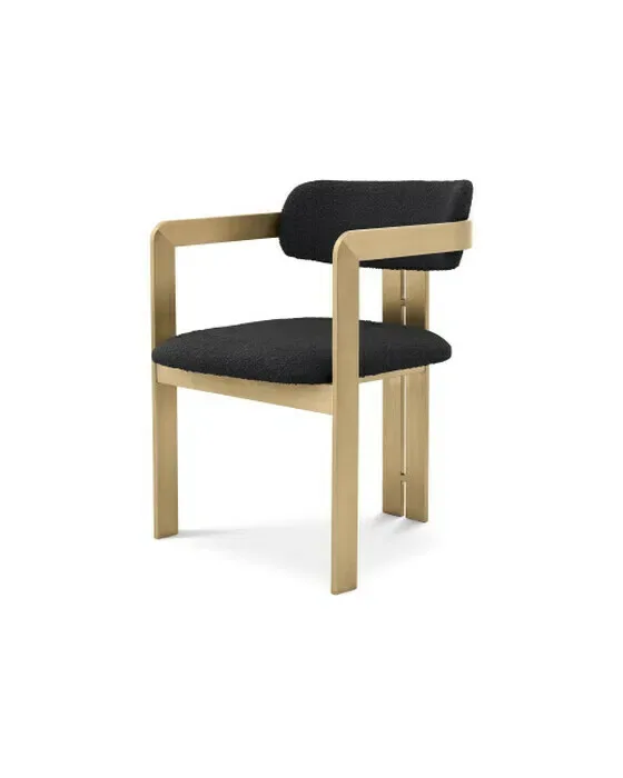 Donato spisestol bouclé black
