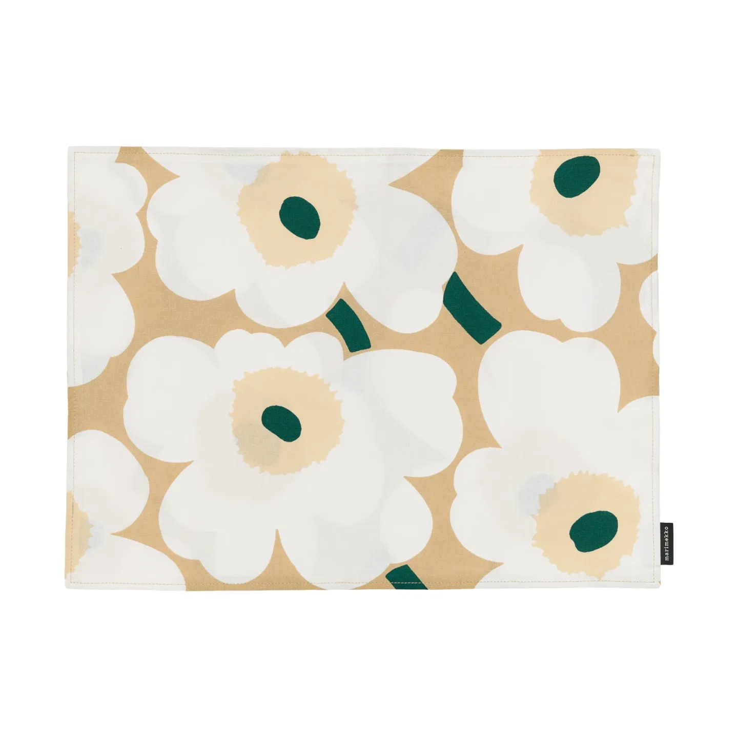 Marimekko Pieni unikko Tischset Acryl Sand-weiß-hay-emerald
