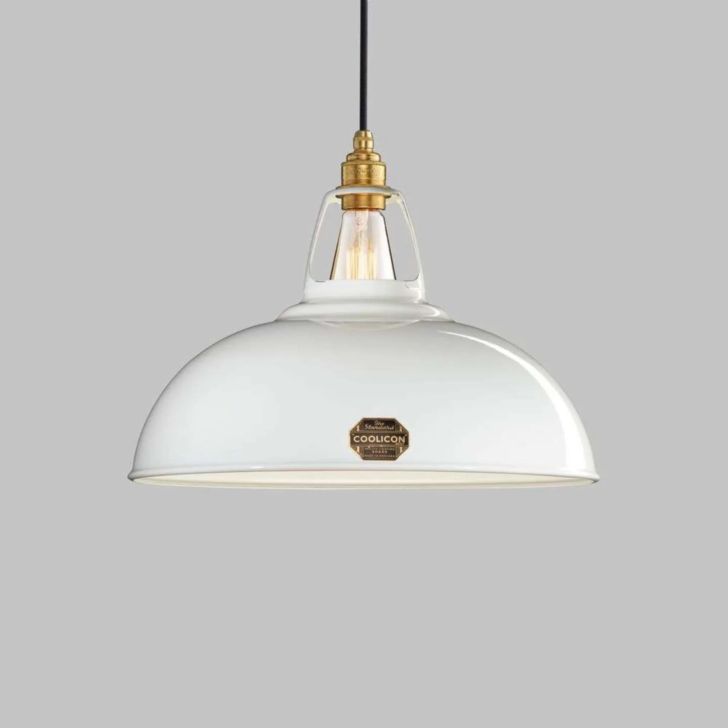 Stor pendellampe i design fra 1933, original hvid – Coolicon - Stue - Metal