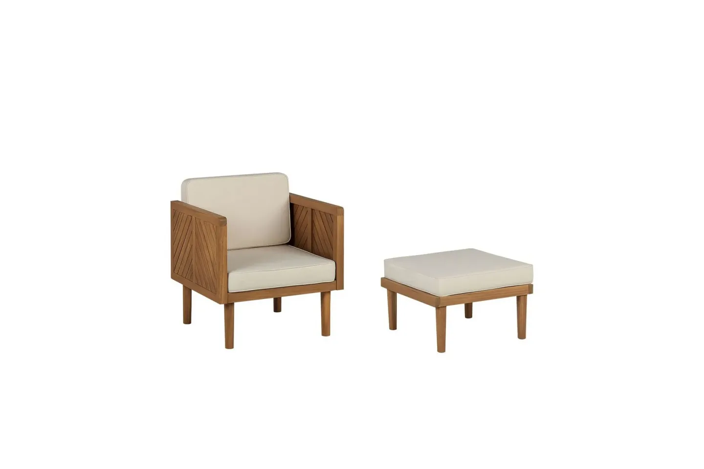 Taviano Utefåtölj - Ljusbrun/Beige