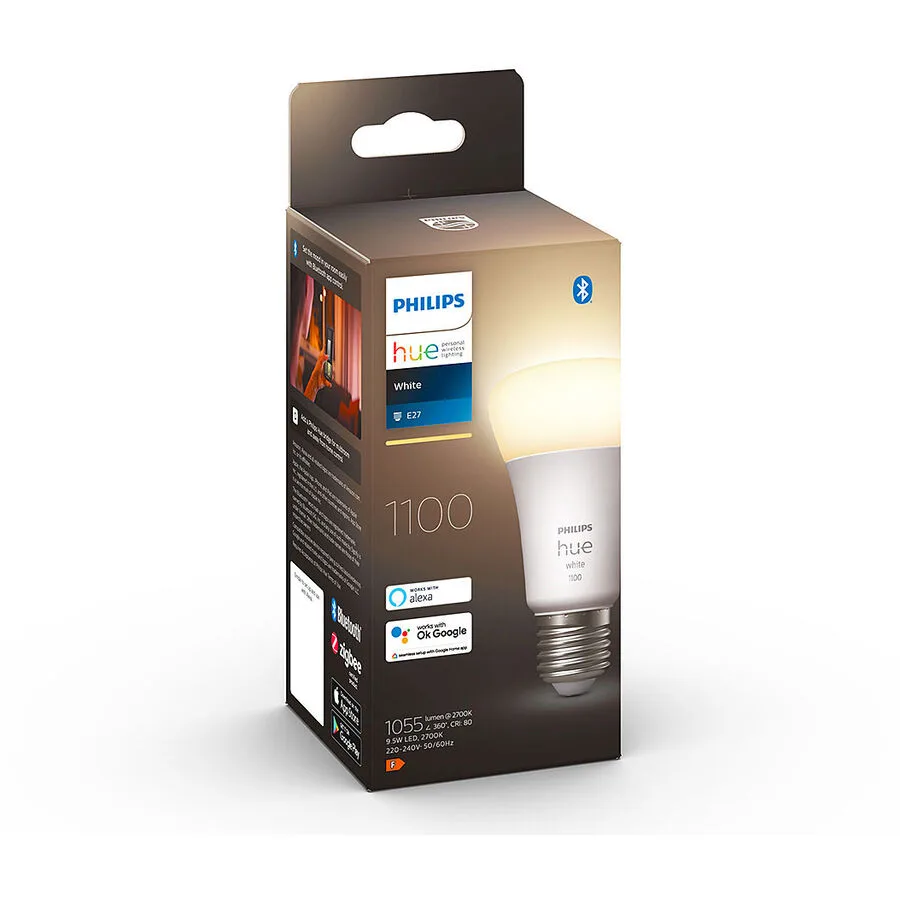 Leuchtmittel Philips Hue Kunststoff 9.5W E27 - Farbe: weiss - LED - Lichtfarbe: Warmweiss - LED Leuchtmittel