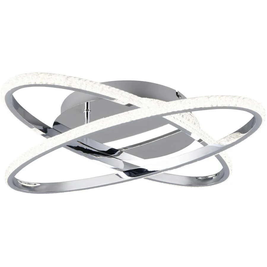 Deckenlampe Enal Grau Metall 58 cm 9 cm - Farbe: chrom - LED - LED Energiesparlampen