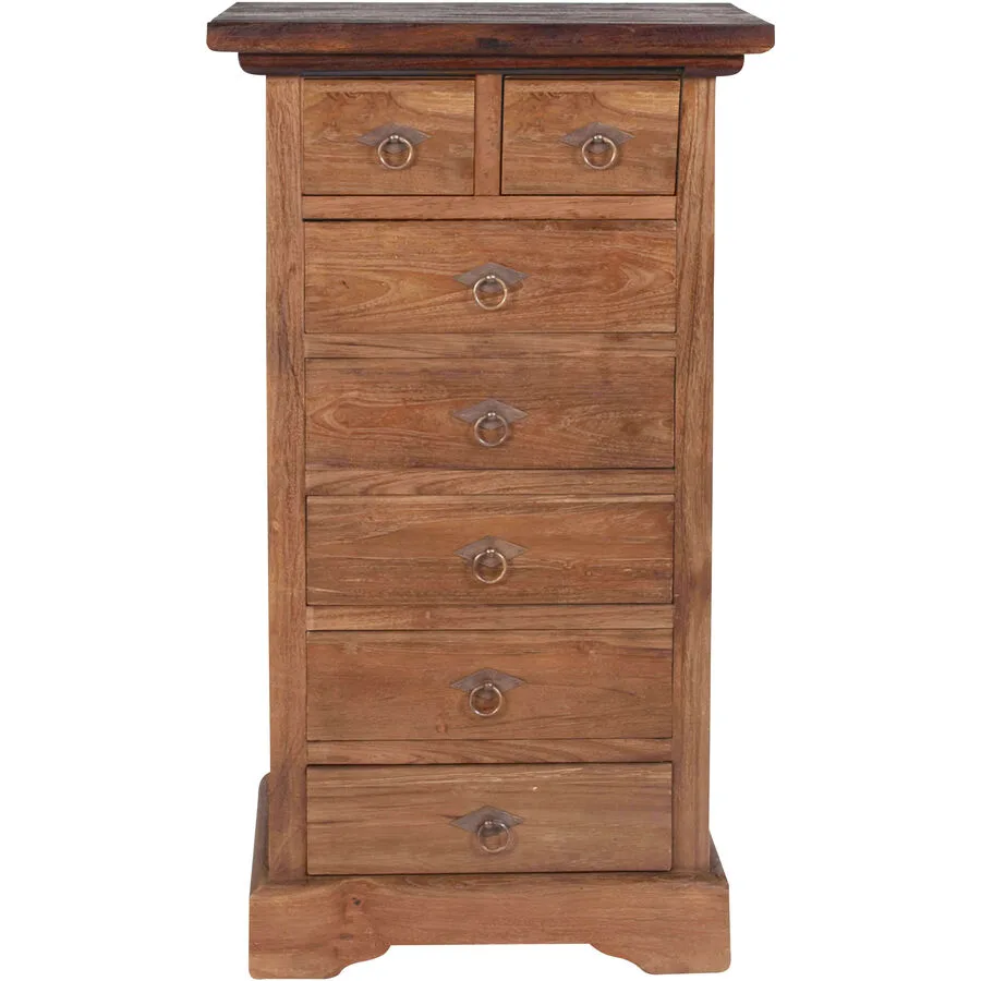 Kommode Oceandrift Natur Teak B 53 H 100 cm