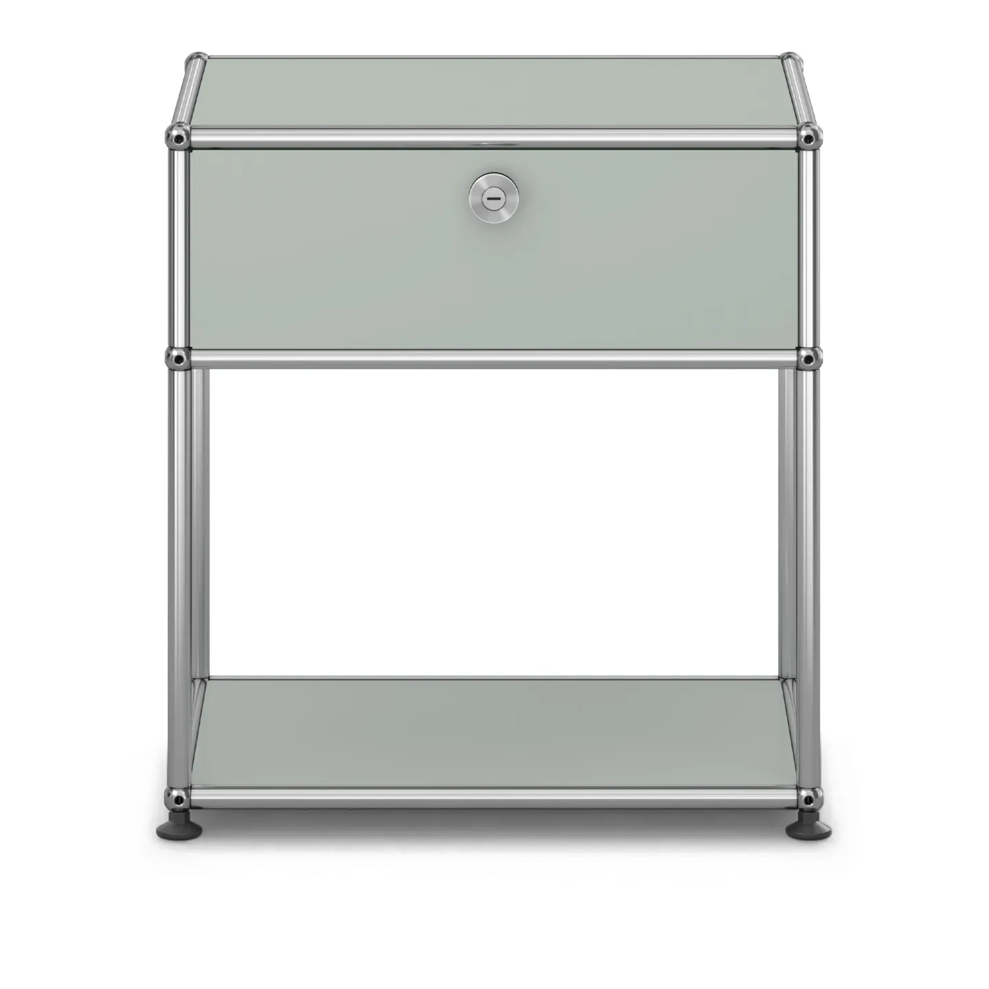 USM - USM Haller Bedside Table M54 Light Grey - Sängbord - Fritz Haller & Paul Schärer - Grå - Metall