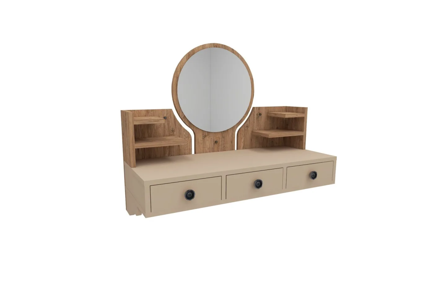 Hines Sminkbord 90 cm - Brun/Beige