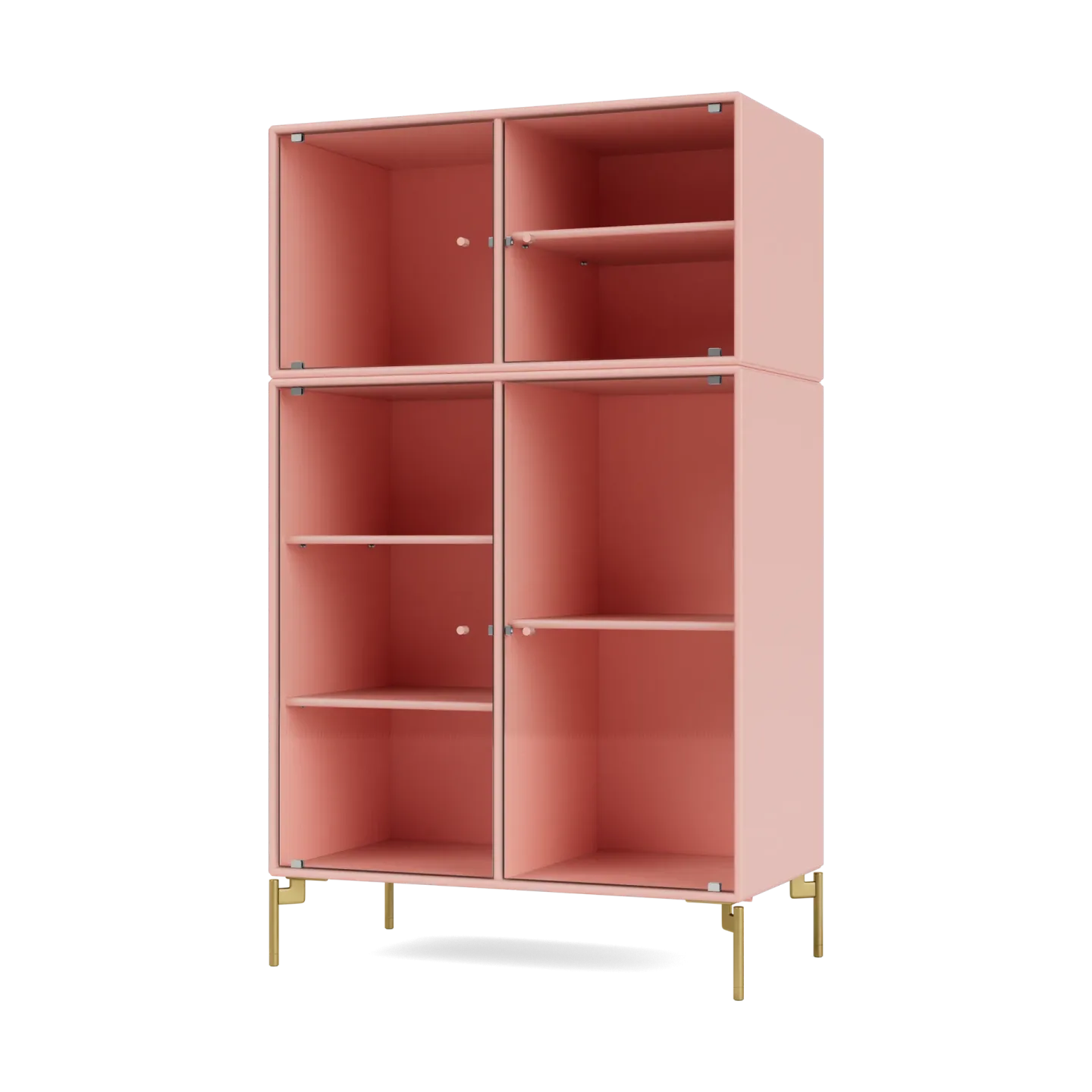 Montana Ripple III vitrinskåp 69,6x117,6x38 cm Ruby-ben brass