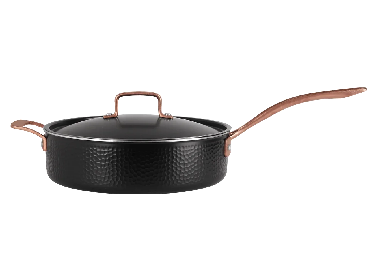 Sautépfanne mit Deckel 28 cm – Schwarz