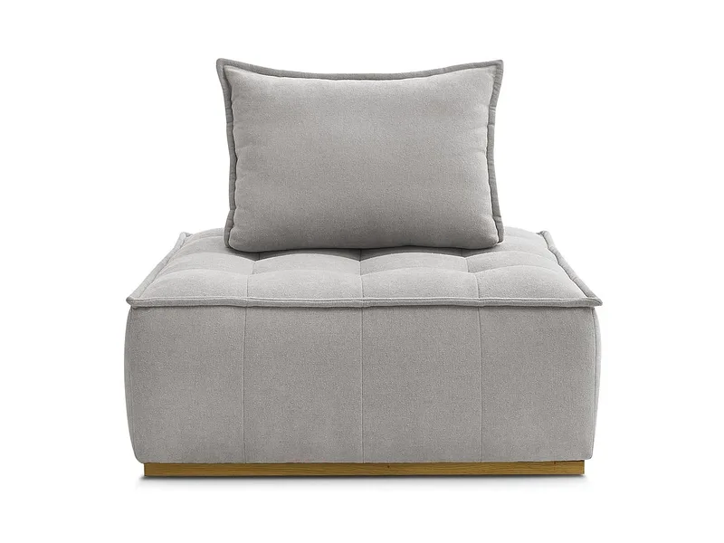Modulare Sessel für Sofa BOBOCHIC ELISA Stoff mit Textur hellgrau