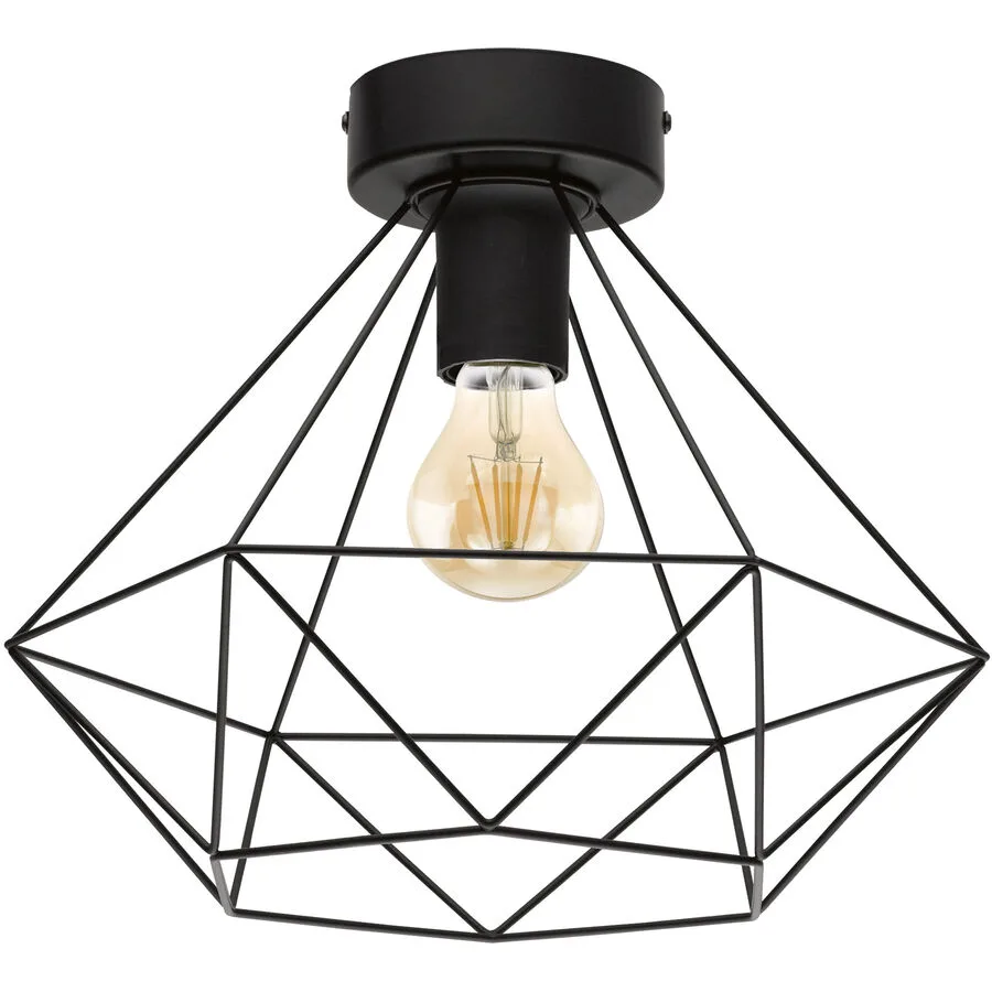 Eglo Deckenlampe Tarbes Schwarz Stahl 32.5 cm 27.5 cm