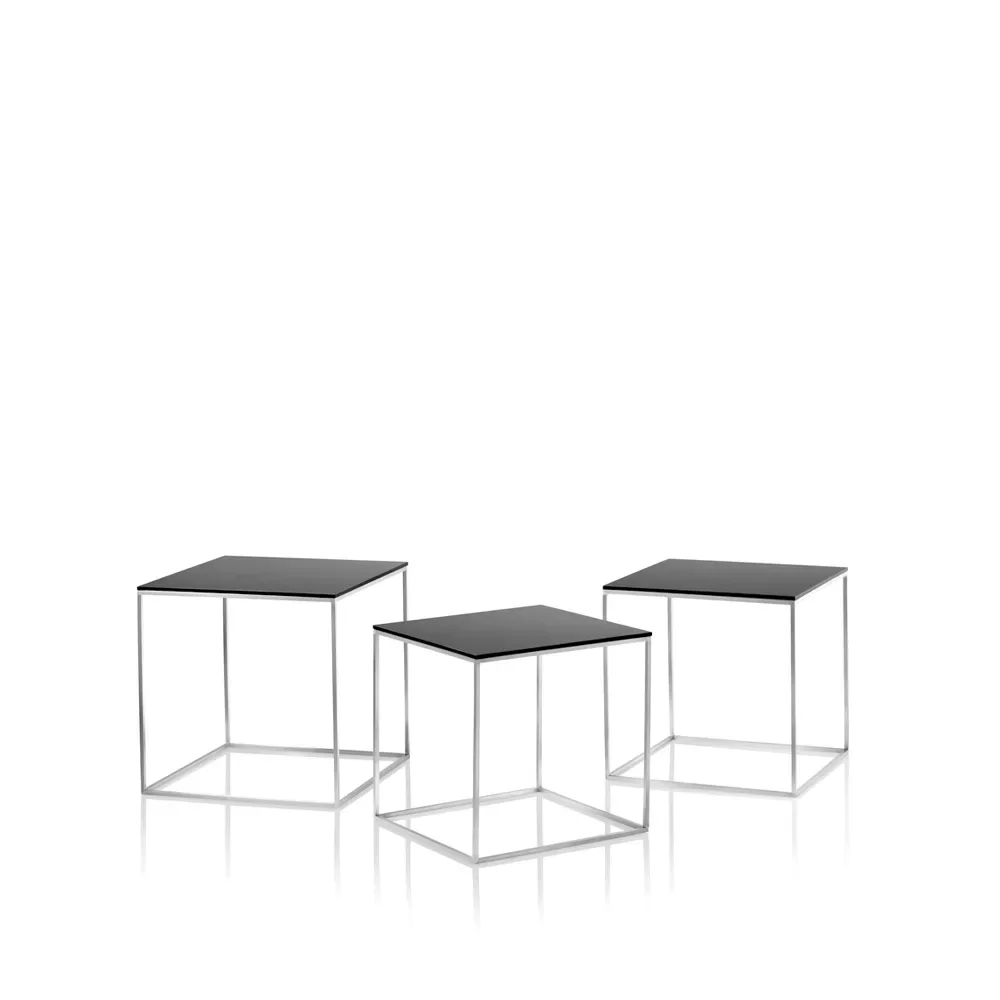 Fritz Hansen PK71 satsbord Black acrylic-stainless steel