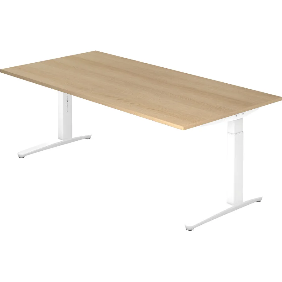 Schreibtisch Office eiche Holzwerkstoff B 200 T 100 cm