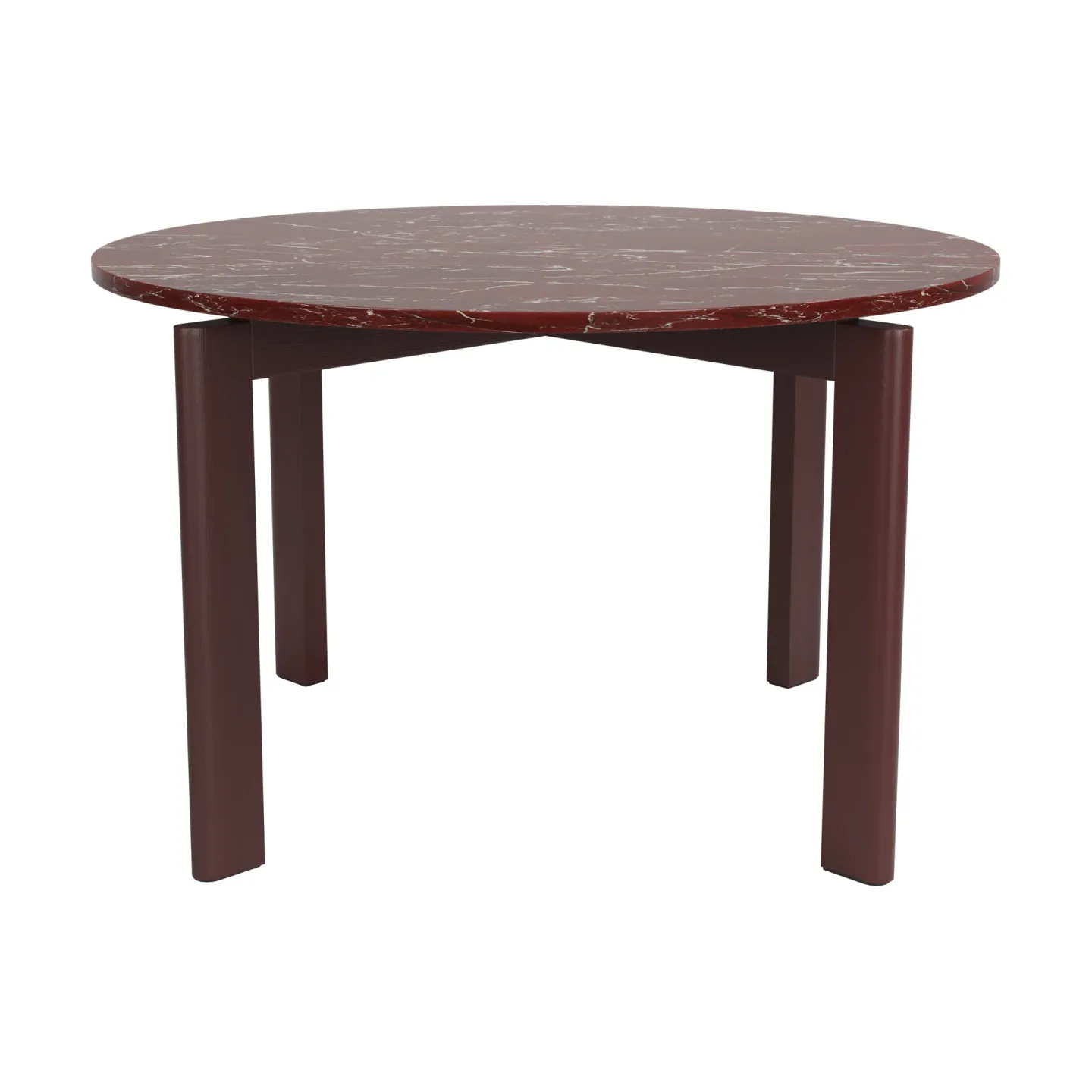Fritz Hansen After matbord Ø120 cm Polerad marmor-burgundy