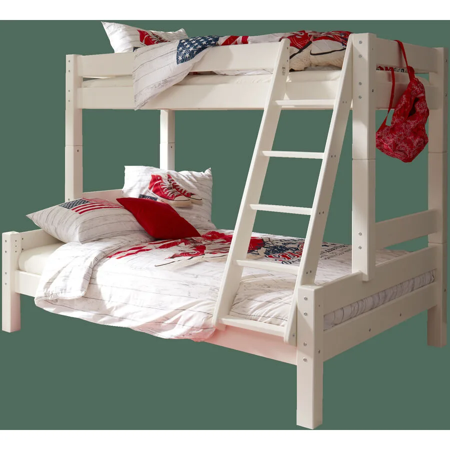 Hochbett Kiddi weiss Kiefer 140 x 200 cm