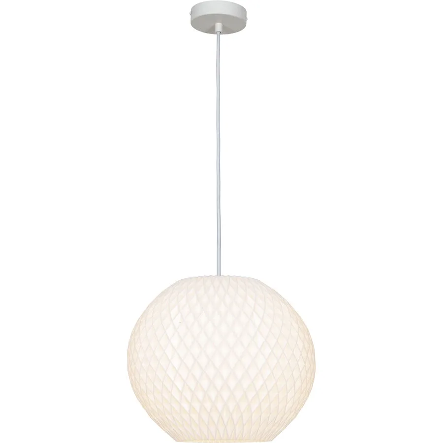 Pendellampe Campillo Weiss Kunststoff/Metall 30 cm 120 cm - Material: Metall/Kunststoff