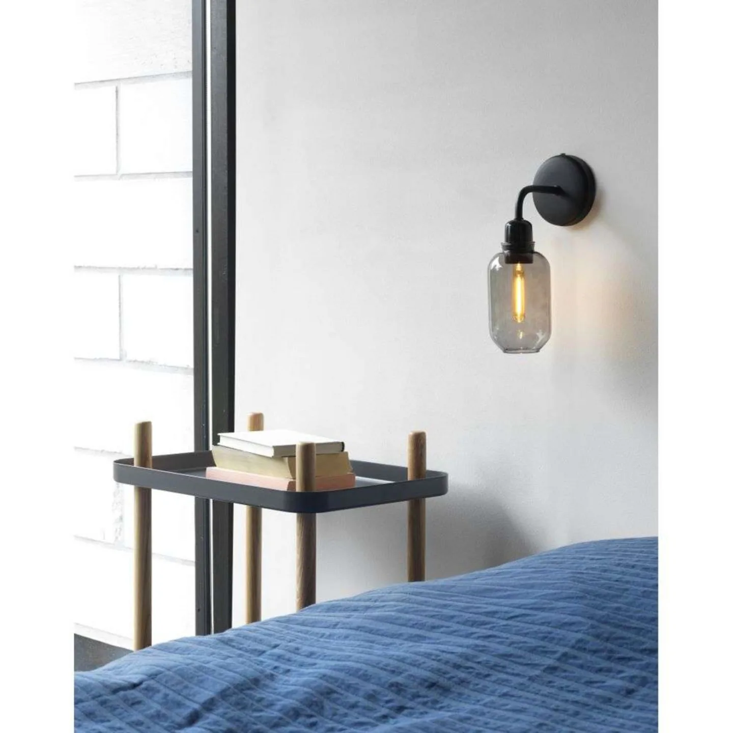 Amp Wandleuchte Smoke/Black - Normann Copenhagen - Wohnzimmer - Metall
