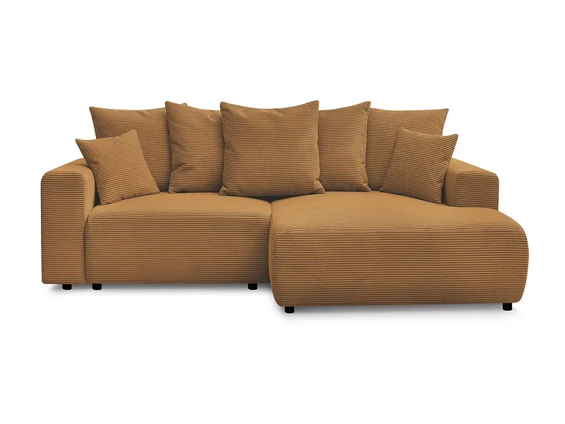 Ecksofa BOBOCHIC ATILLA Cord-Stoff gelb