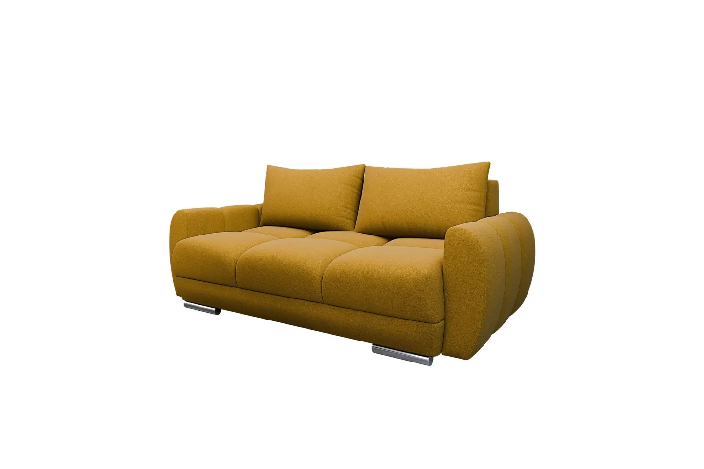 Simerly Soffa 3-sits i Plysch - Gul