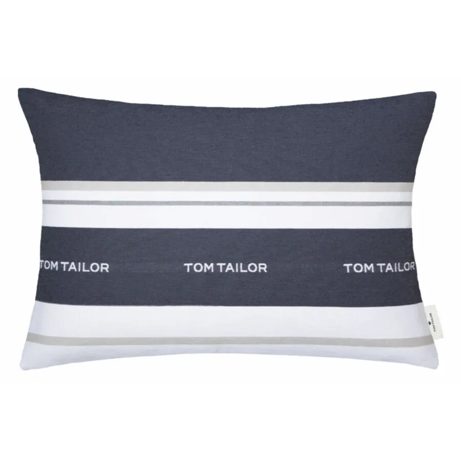 Tom Tailor Zierkissenbezug Logo navy blau Polyester/Baumwolle B 40 T 60 cm