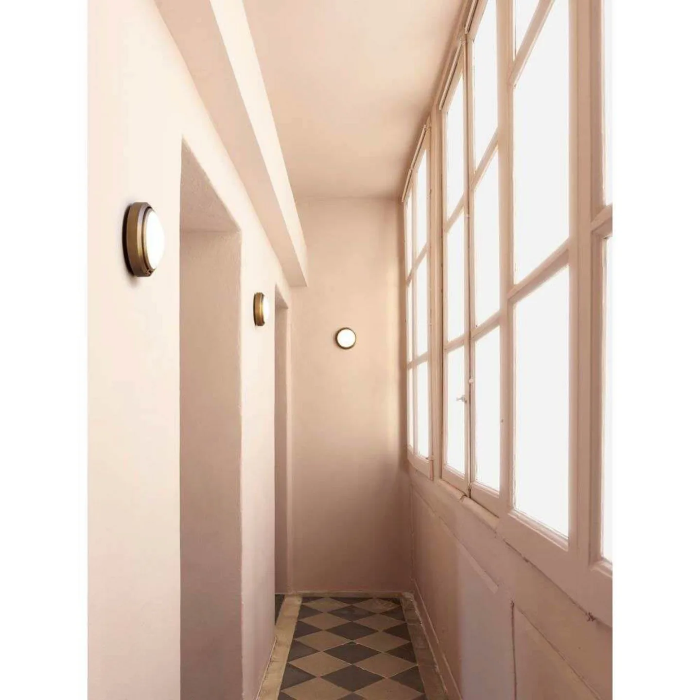 Metropoli 17 Wand-/Deckenlampe Ø 17 cm, Glas, Alu - Luceplan - Flurbereich - Aluminium