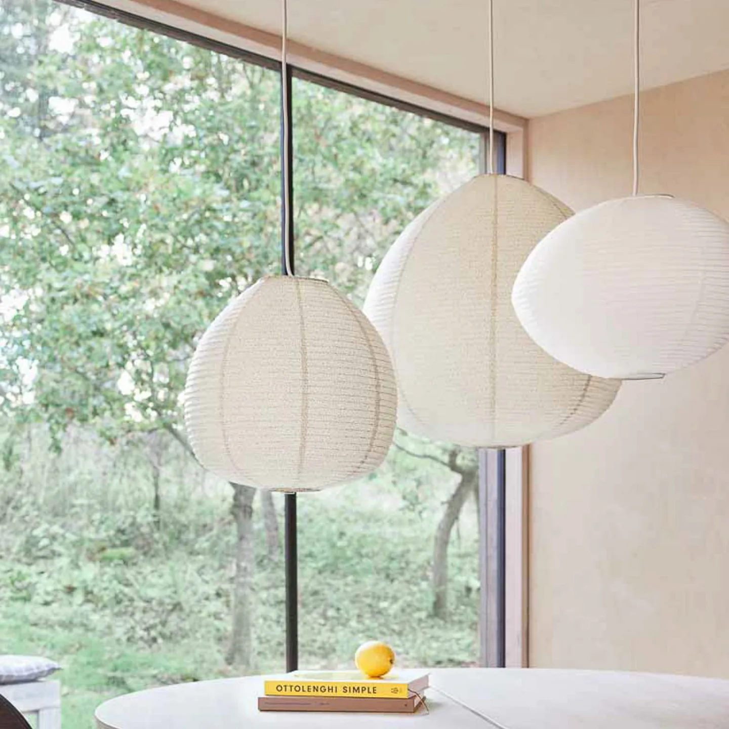 Kojo Lampenschirm, creme, Ø60cm, Papier - OYOY Living Design - Papier / Karton - Rund
