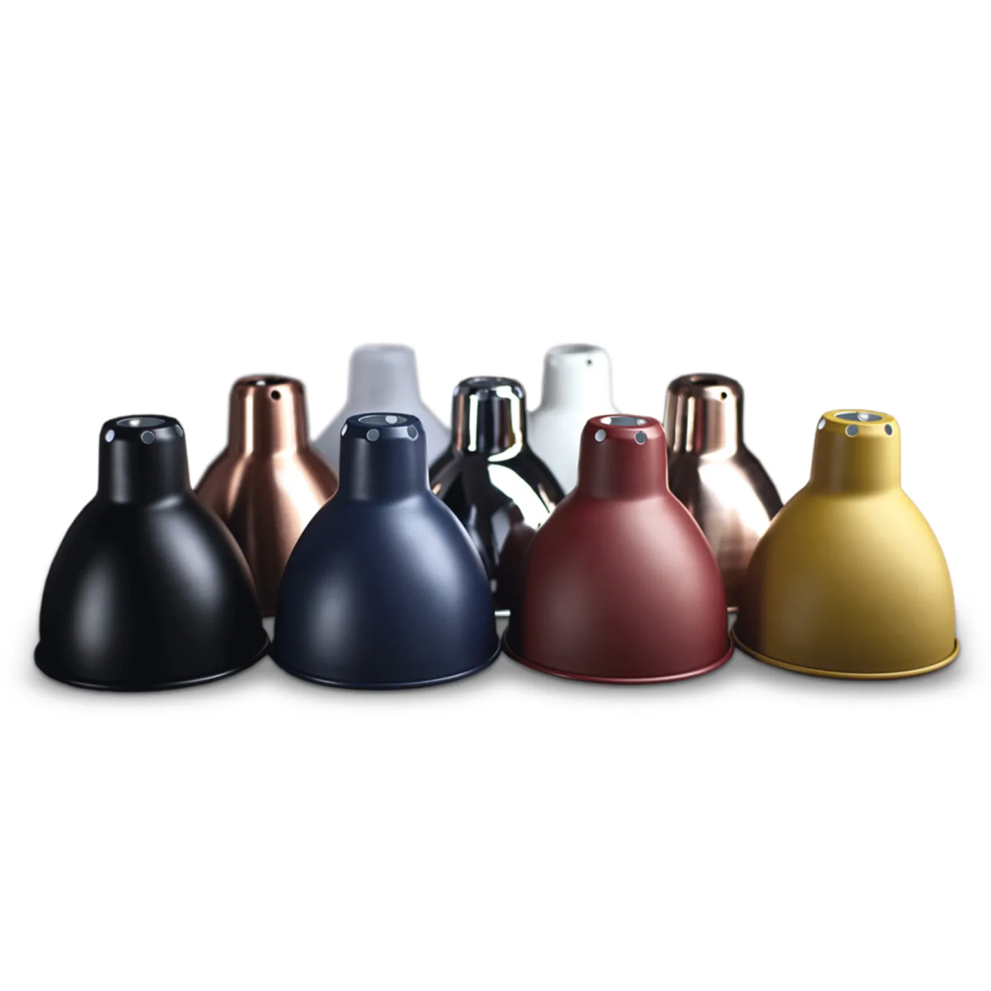 Schirm XL Round Ø220 Raw Copper - Lampe Gras - Metall