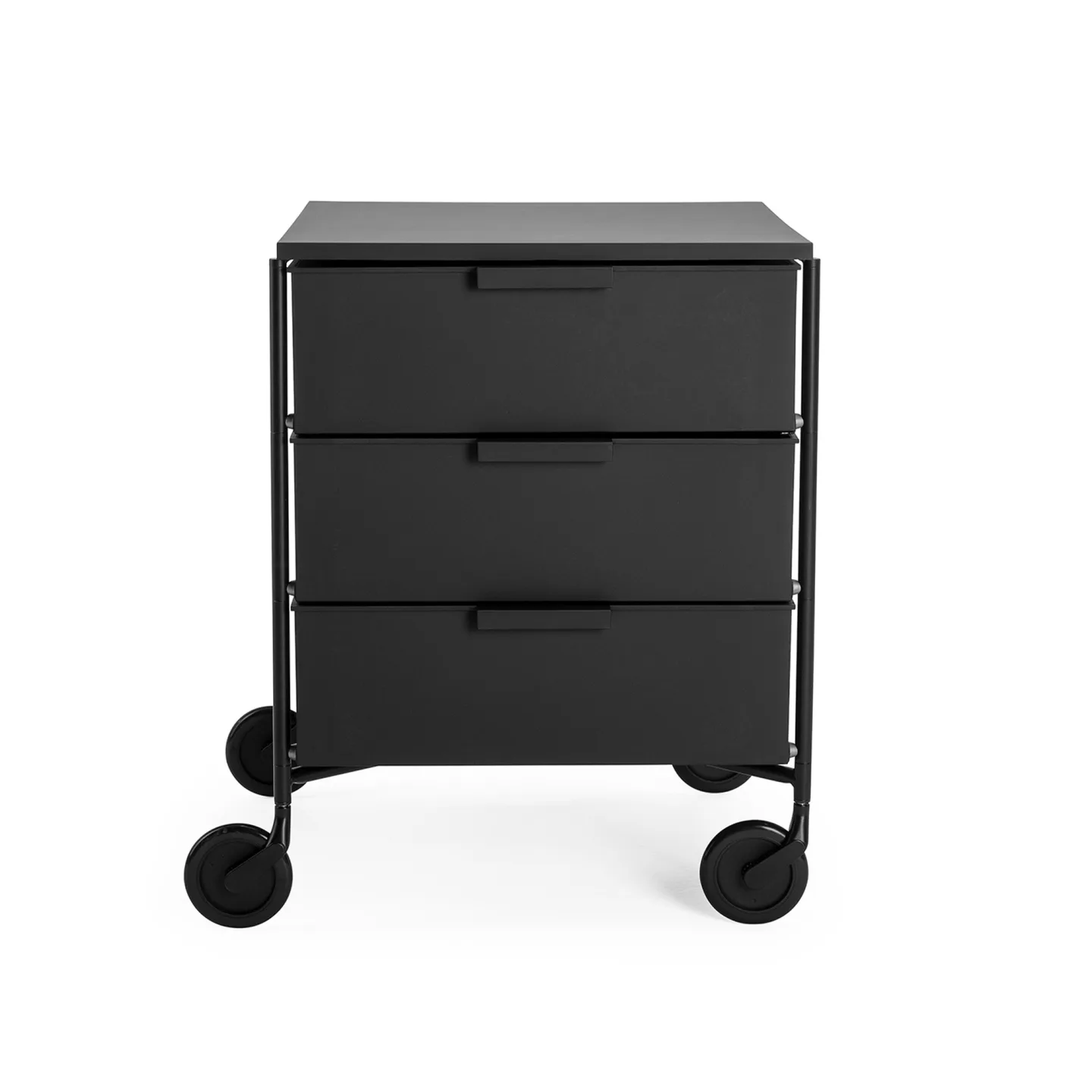 Kartell - Mobil Mat - 3 Drawers, Black - Hurtsar - Antonio Citterio - Svart - Metall/Plast