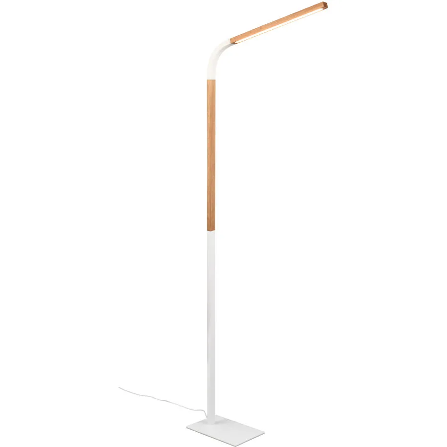 Stehlampe Sirron Weiss Metall 169.5 cm - Farbe: Weiss matt - LED - LED Energiesparlampen