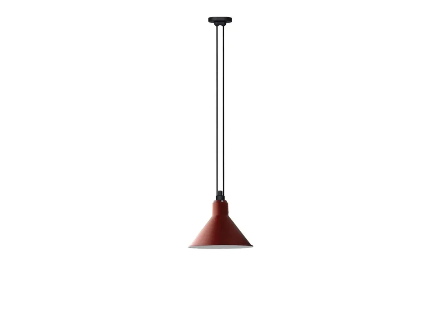 322 L Pendelleuchte Konisch Rot - Lampe Gras - Wohnzimmer - Metall
