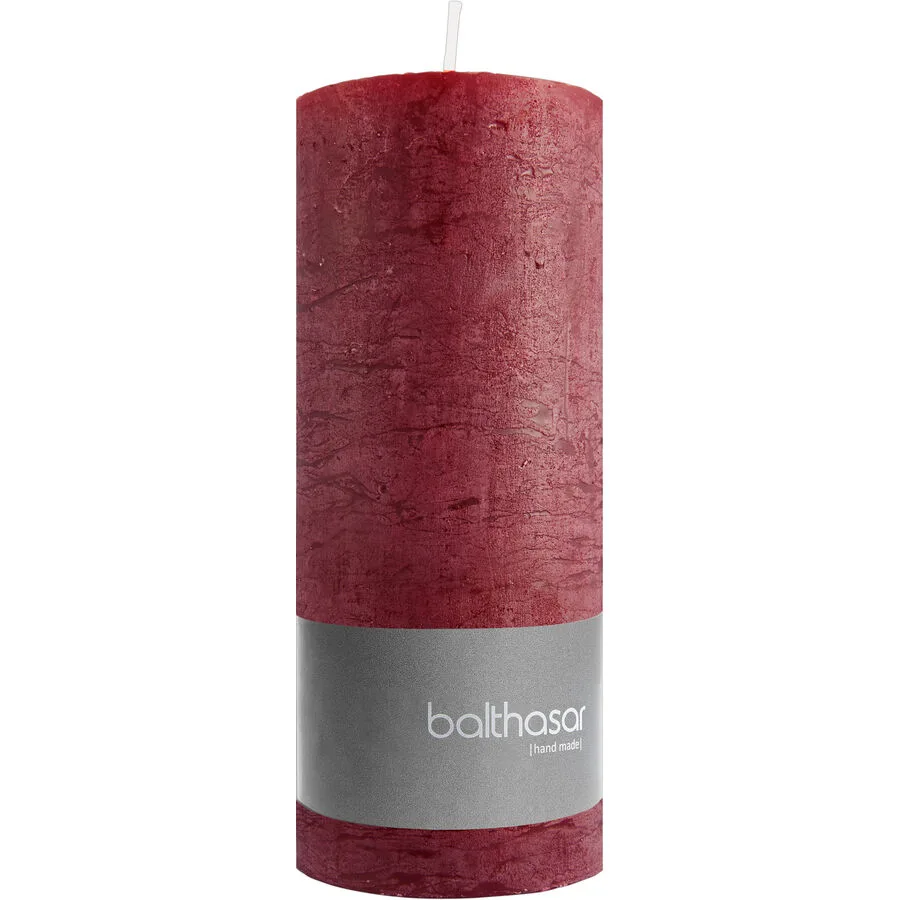 Balthasar Kerze Rustico antikrot H14 cm D6 cm, Brenndauer 50h - Material: Wachs