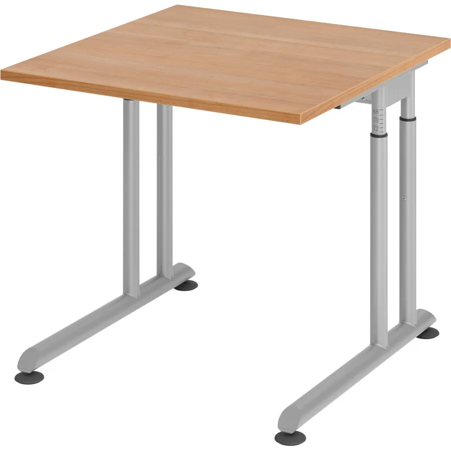 Schreibtisch Office nussbaum Holzwerkstoff B 80 T 80 cm