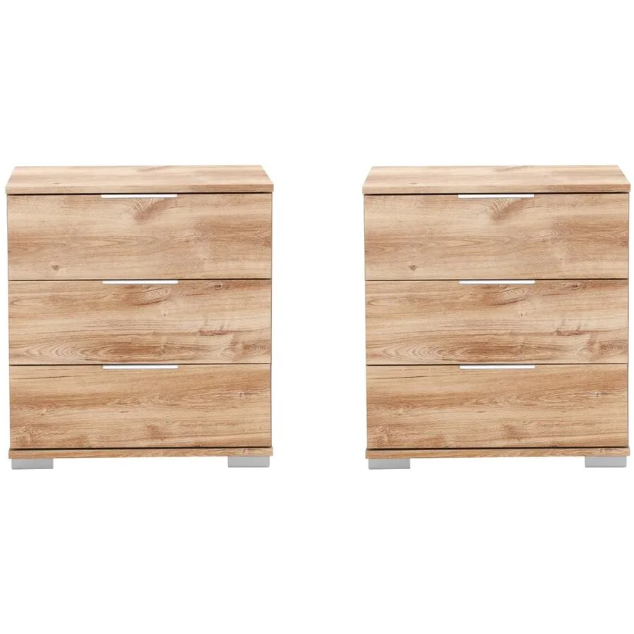 Nachttisch Peyton A Plankeneiche Holzwerkstoff B 104 H 58 cm