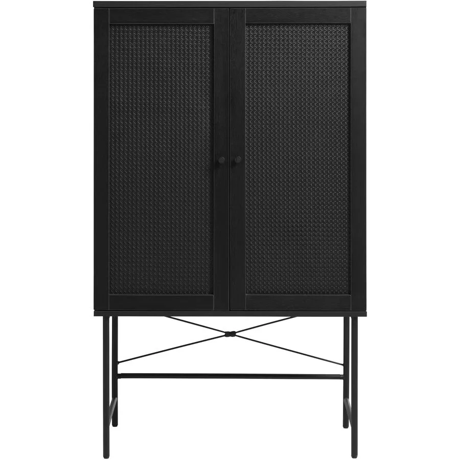 Schrank Perri schwarz MDF/Melaminfolie B 80 H 40 cm