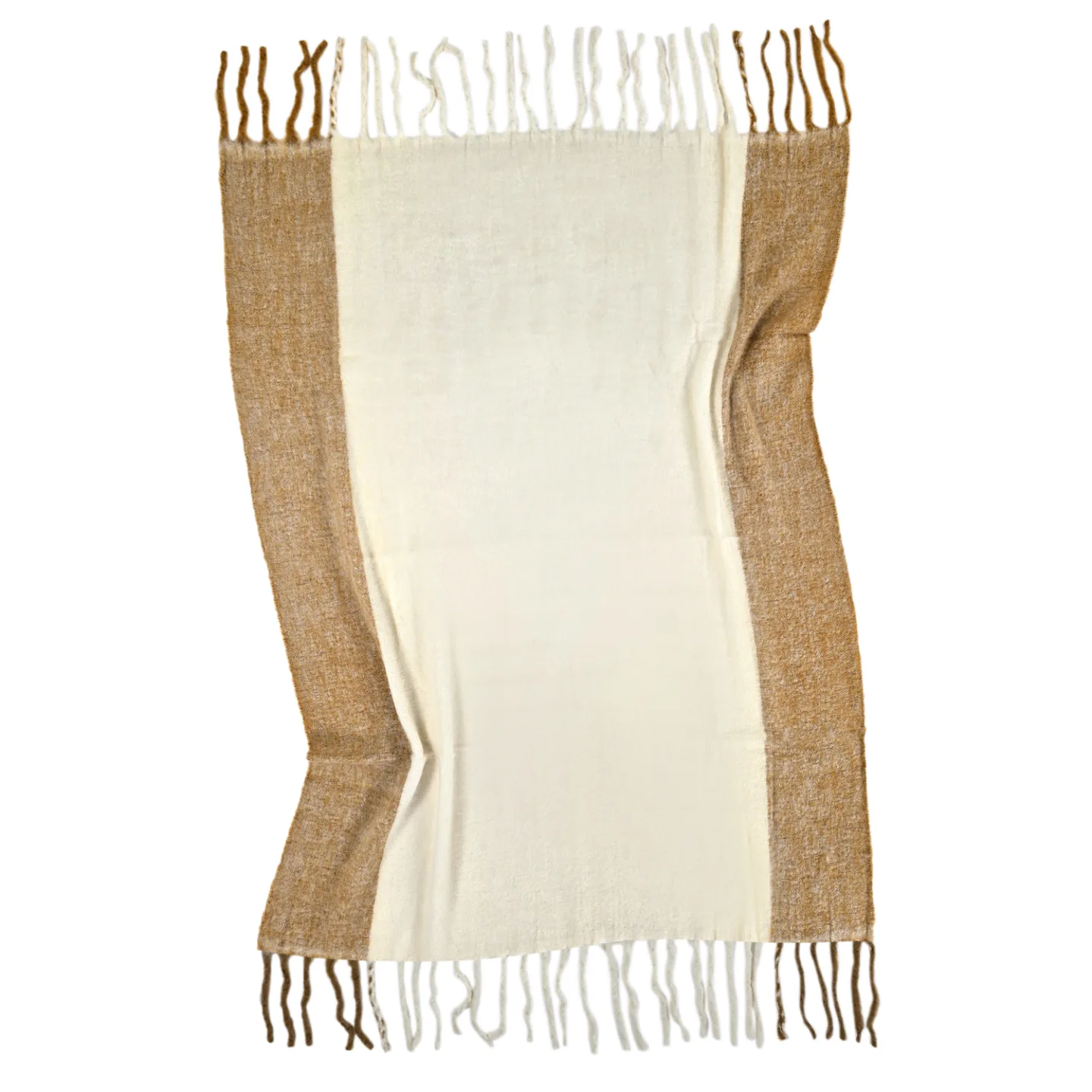 Pledd - Pledd i ullblanding - Carol (gul) (Størrelse: 130 x 170 cm)