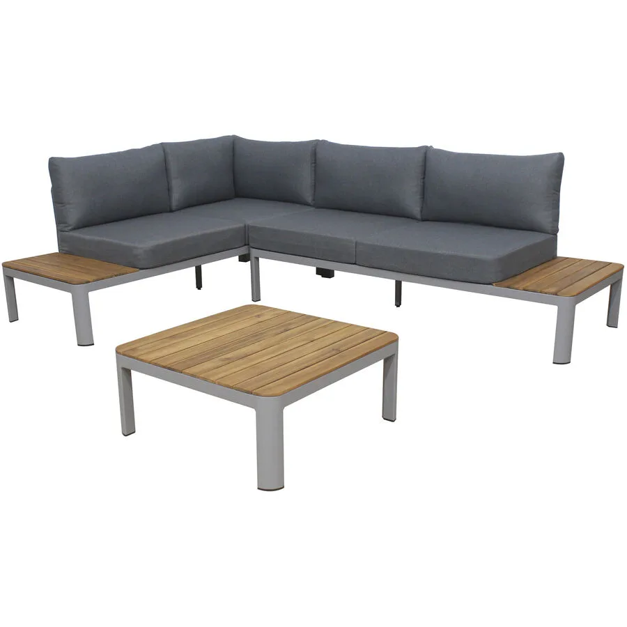Gartenlounge Clasico Grau Aluminium T 68 H 28 cm