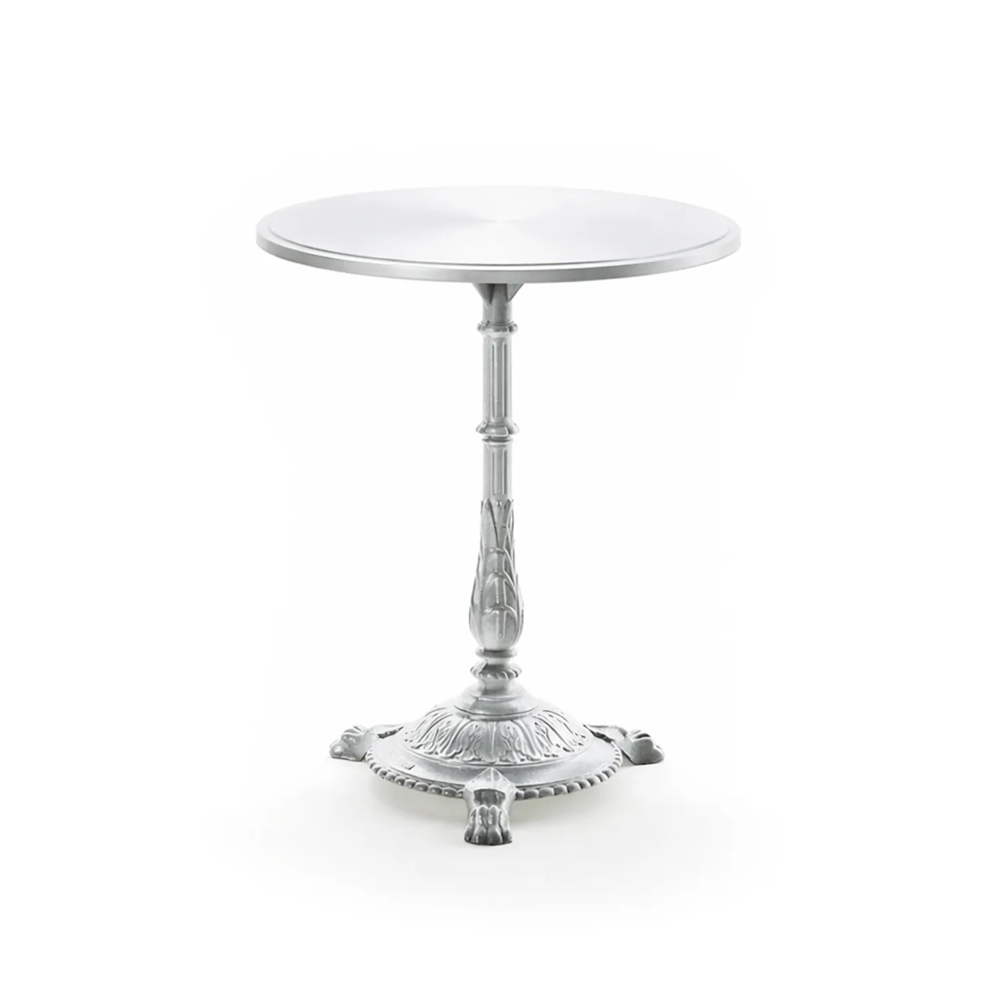 Byarums Bruk - Bord Classic Café Ø55 cm 3-tass – Natur gjuten/Natur (Rå Aluminium) - Matbord utomhus