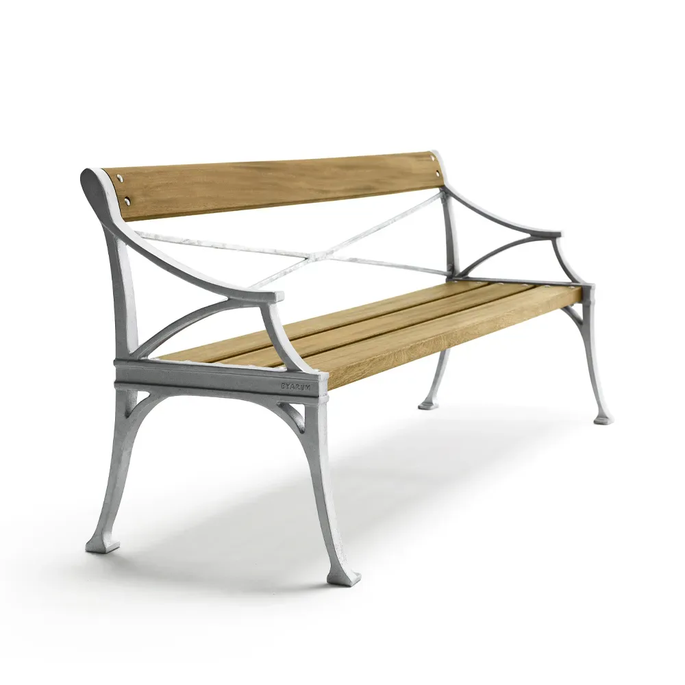 Byarums bruk Lessebo Sofa Eiche geölt, Rohaluminiumgestell