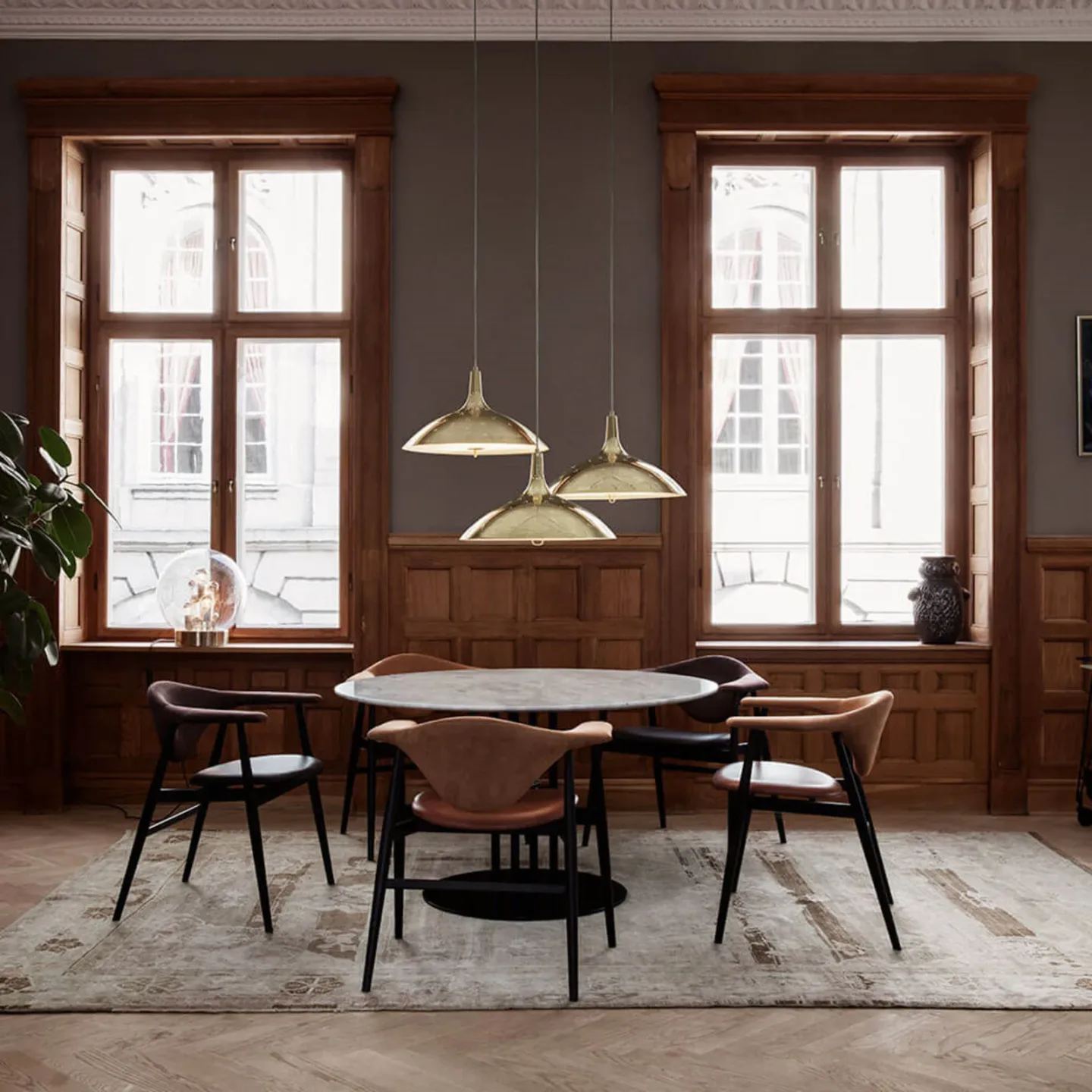 1965 Pendelleuchte Messing/Messing - GUBI - Wohnzimmer - Metall