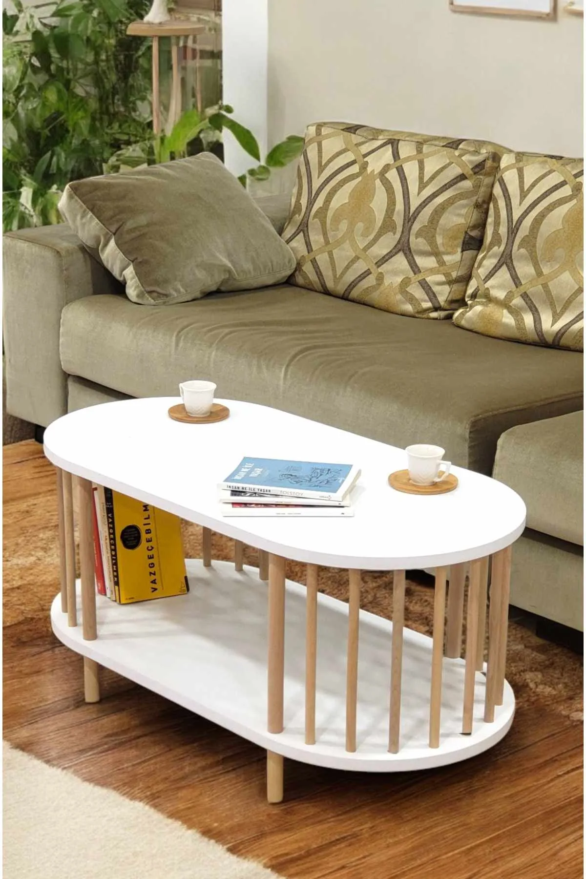 Belvo Soffbord 90x43x45 cm - Vit