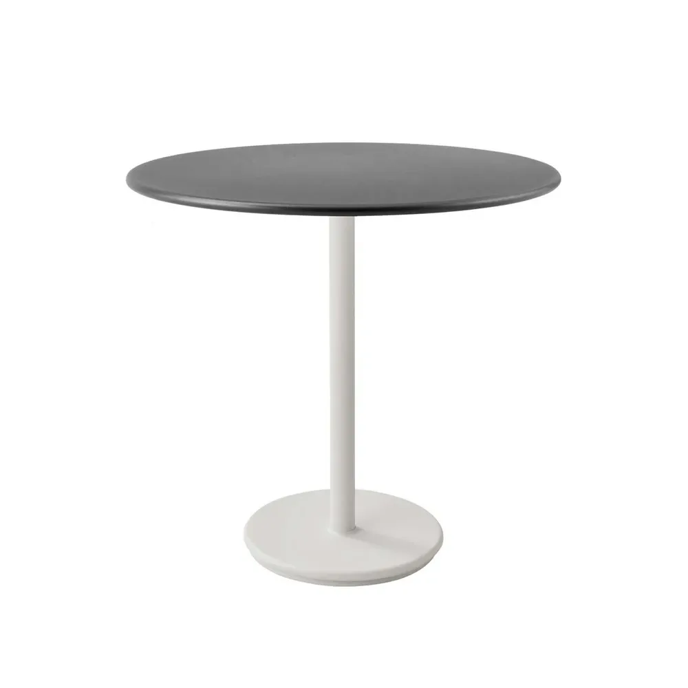 Cane-line Go Café-Tisch Ø80 cm Lava Grey-White