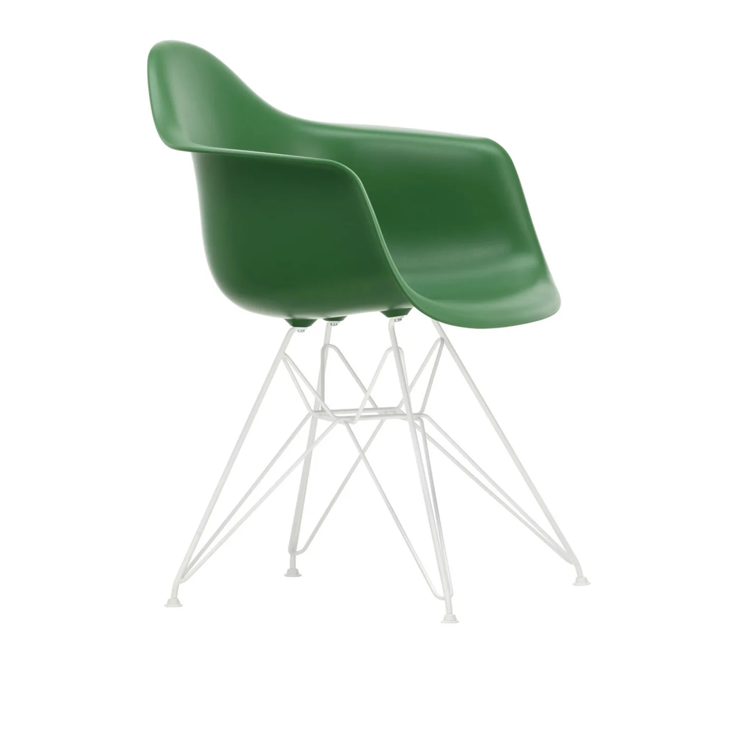 Vitra - Eames Plastic Armchair DAR 34 Mustard Chrome Base - Matstolar - Charles & Ray Eames - Gul - Metall/Plast
