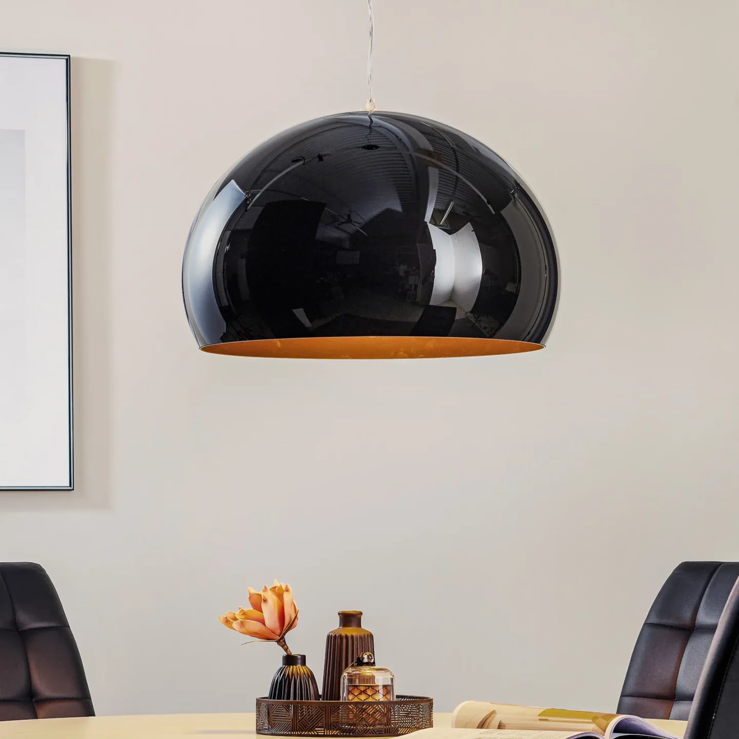 FL/Y pendellampa Svart - Kartell - Vardagsrum - Design - Plast - Med en ljuskälla