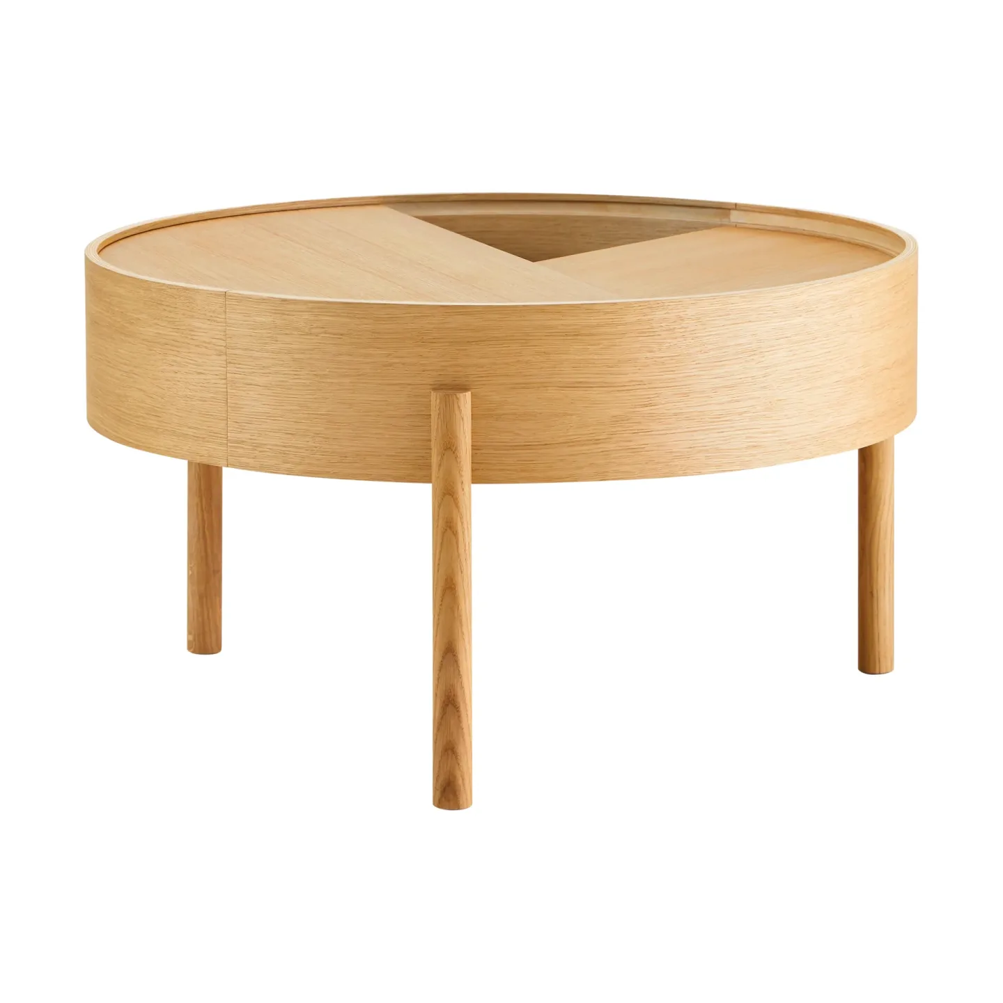 Woud Arc Couchtisch Ø66cm Eiche geölt