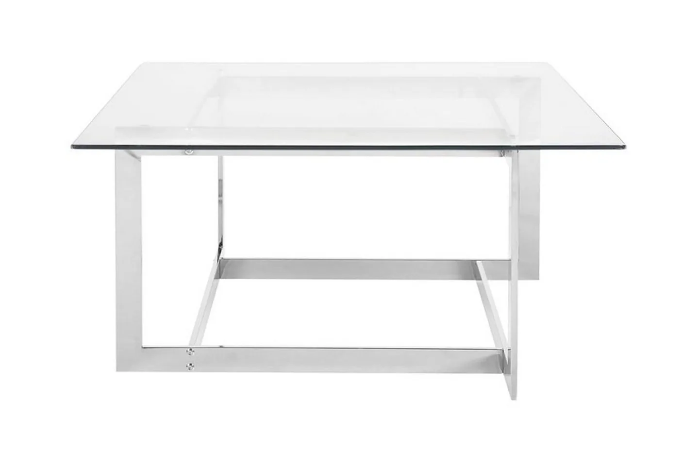 Crystal Soffbord 80 cm - Silver/Glas