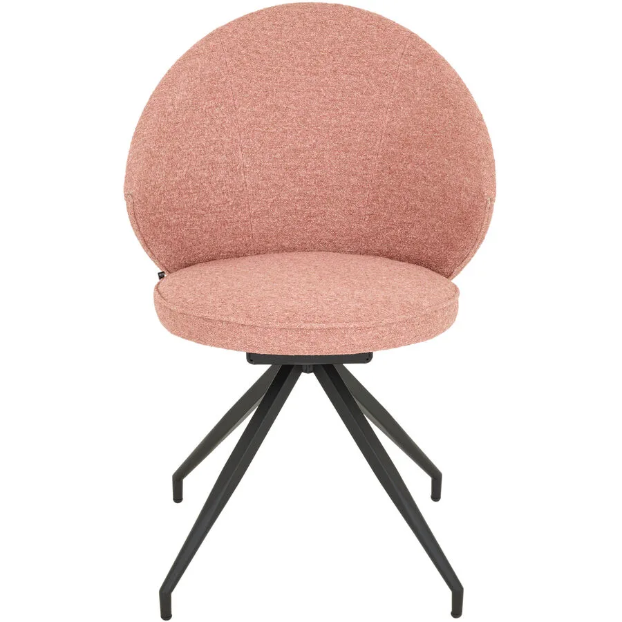 Stuhl Willisau Bosa Stoff rosa drehbar - Schweizer Möbelhersteller