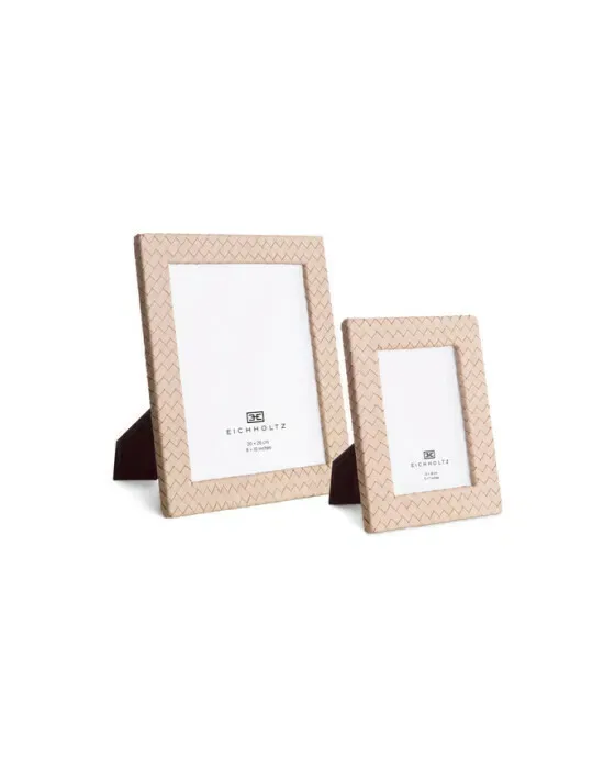 Sintra Photo Frame Tan Leather Set of 2
