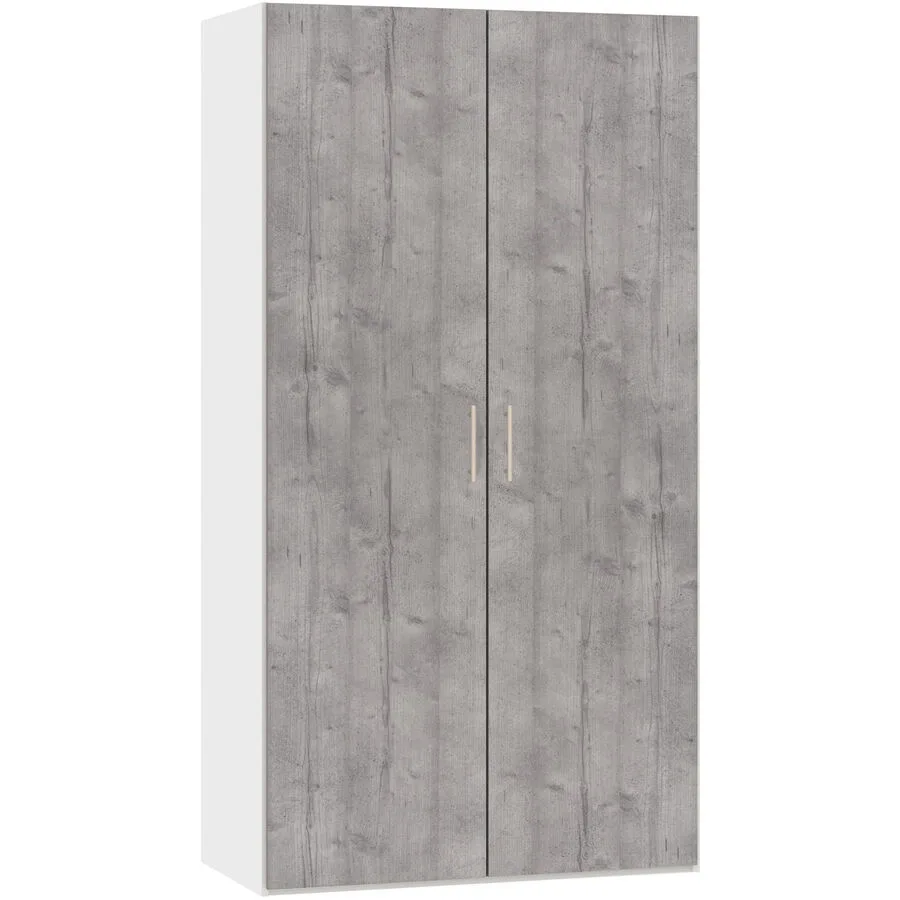 MyDeal Kleiderschrank Comfort go grau Holzwerkstoff B 102 cm - Schweizer Möbelhersteller