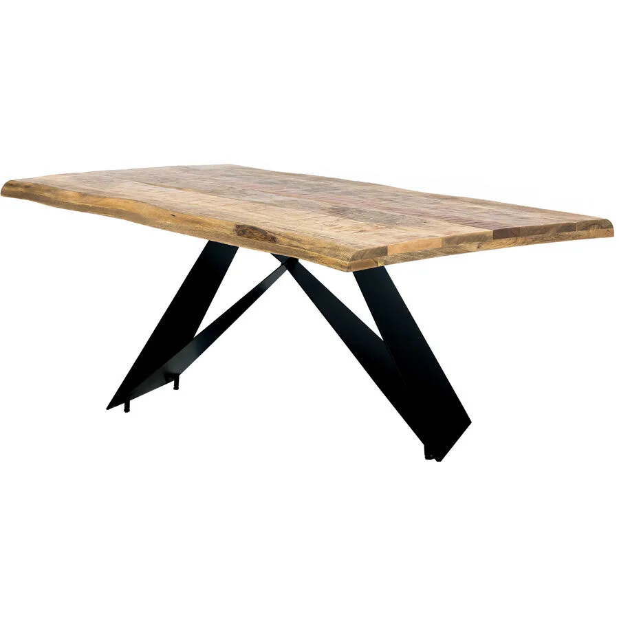 Esstisch Ruoka natur/schwarz Mango Massivholz B 180 T 90 cm